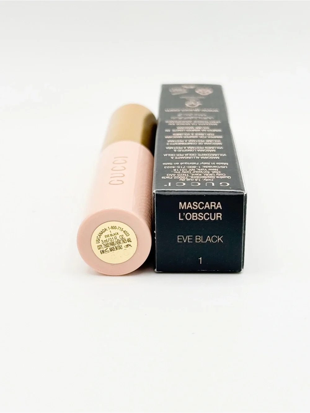 NIB Mini Gucci Mascara L’Obscur Lash by Lash Length & Volume Mascara Eve Black